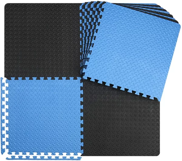 24PCS 60X60X1cm,Gym Foam Flooring Exercise Mat for Floor Workout , Foam Tiles for Home Gym Equipment Garage,