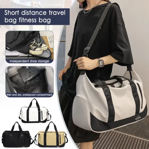 Sports Gym Bags Oxford Duffel Bag with Shoes Compartment Men Waterproof Fitness Swimming Bags Handbag Outdoor Sport Yoga Bags