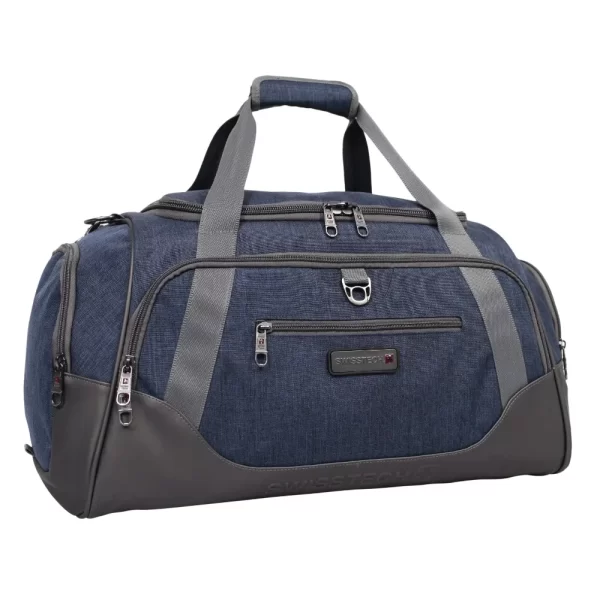 Gym bag 24 Inch Excursion Travel Duffel Gym Bag for Men Blue/Grey Polyester Sport Bags Sports Shoes Clothing Accessories