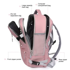 Women's Large Travel Backpack Men's Gym Sports Bags Oxford Cloth Casual Laptop Backpack Unisex Travel Luggage Shoulder Handbags