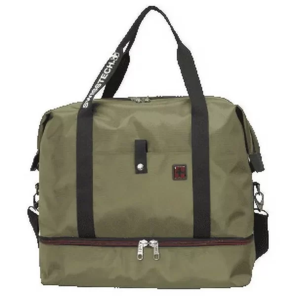 Drop Bottom Travel Weekender Duffel - Olive/Black Gym Bag for Men Sport Bags Sports Shoes Clothing Accessories